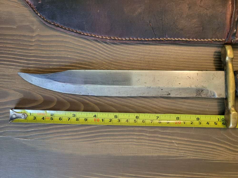 WWII German Theater Made NZI Bowie Knife w/Org Sheath-img-9