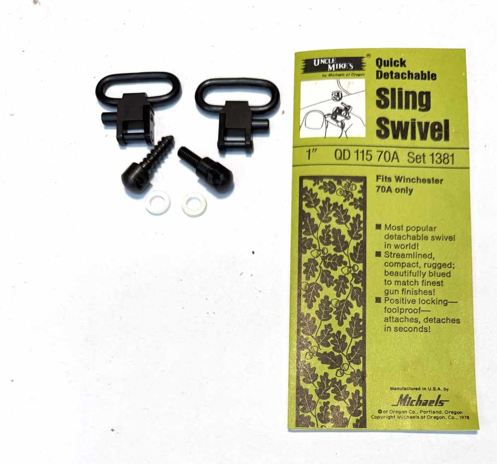 Uncle Mikes Winchester 70A sling swivels quick detach 1381 NOS-img-0