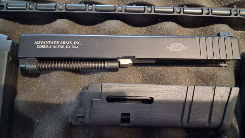 ADVANTAGE ARMS GLOCK CONVERSION KIT LE 17/22 22LR PISTOL SLIDE WITH 4 MAGS-img-2