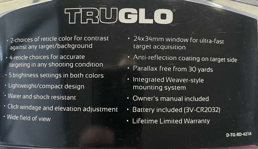 TruGlo TG8380B Tru•Brite Black 2.5 MOA/5 MOA DUAL•COLOR Multi-reticle-img-2