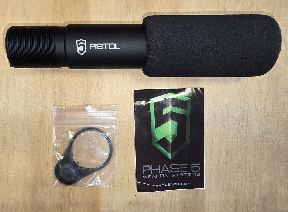 Phase 5 Pistol Buffer Tube With foam Pad and End Plate. -img-0