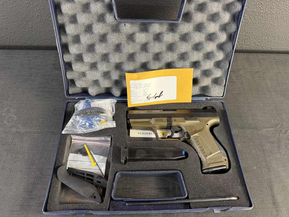 Walther P99 .40 S&W Made in Germany OD Green  Original Box – Rare!-img-0
