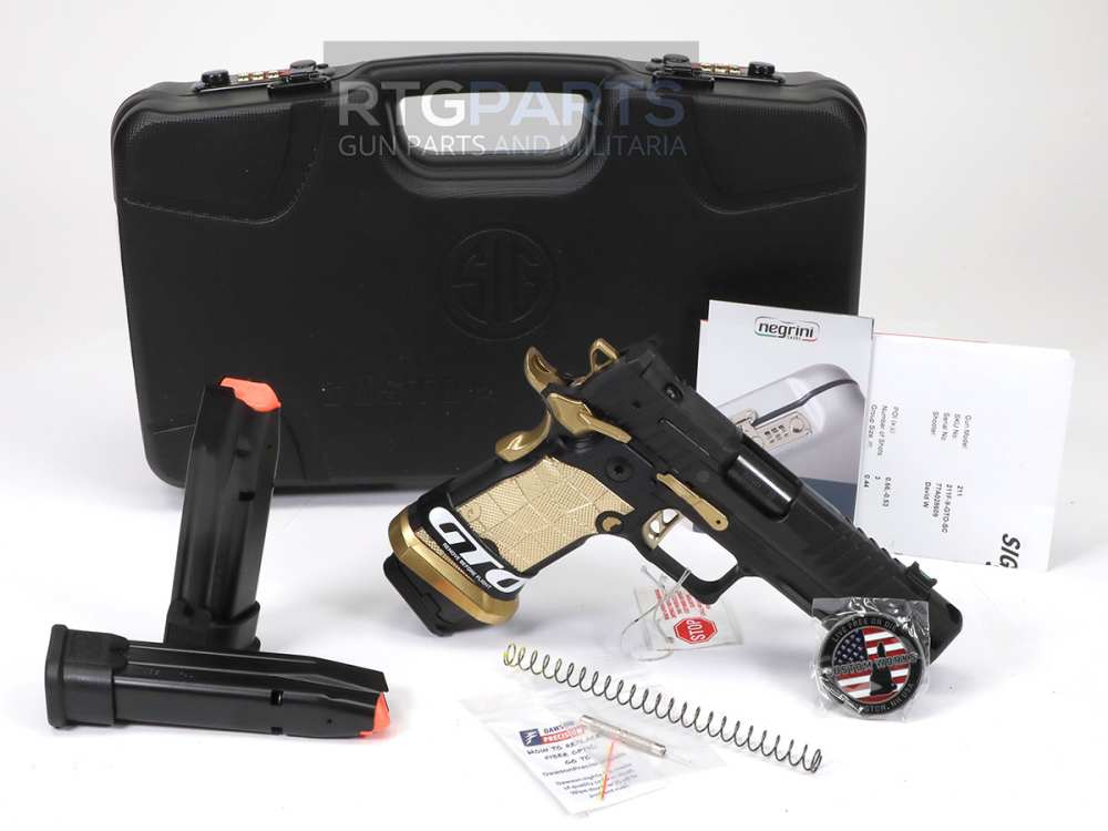 Sig P211 GTO Black & Gold 9mm 4.4" Comp 23rd, P211-9-GTO-SC In-Stock-img-0