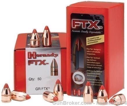 Hornady FTX Bullets 45 cal 200gr, .452 dia qty: 50 - 45215-img-0