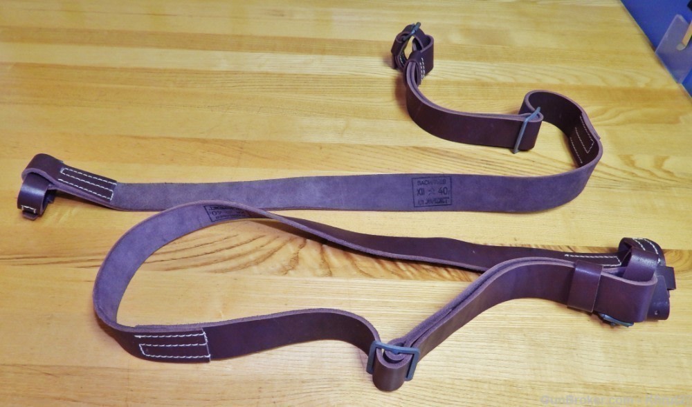 Vintage Soviet 91/30 Leather Rifle Sling Assy.-img-0