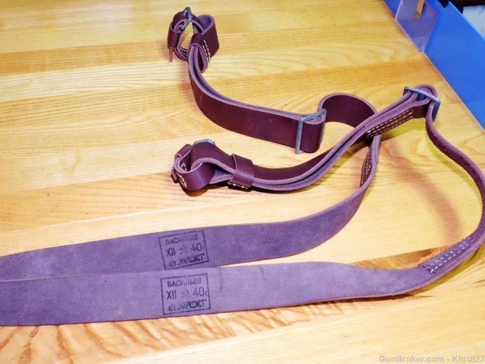 Vintage Soviet 91/30 Leather Rifle Sling Assy.-img-5
