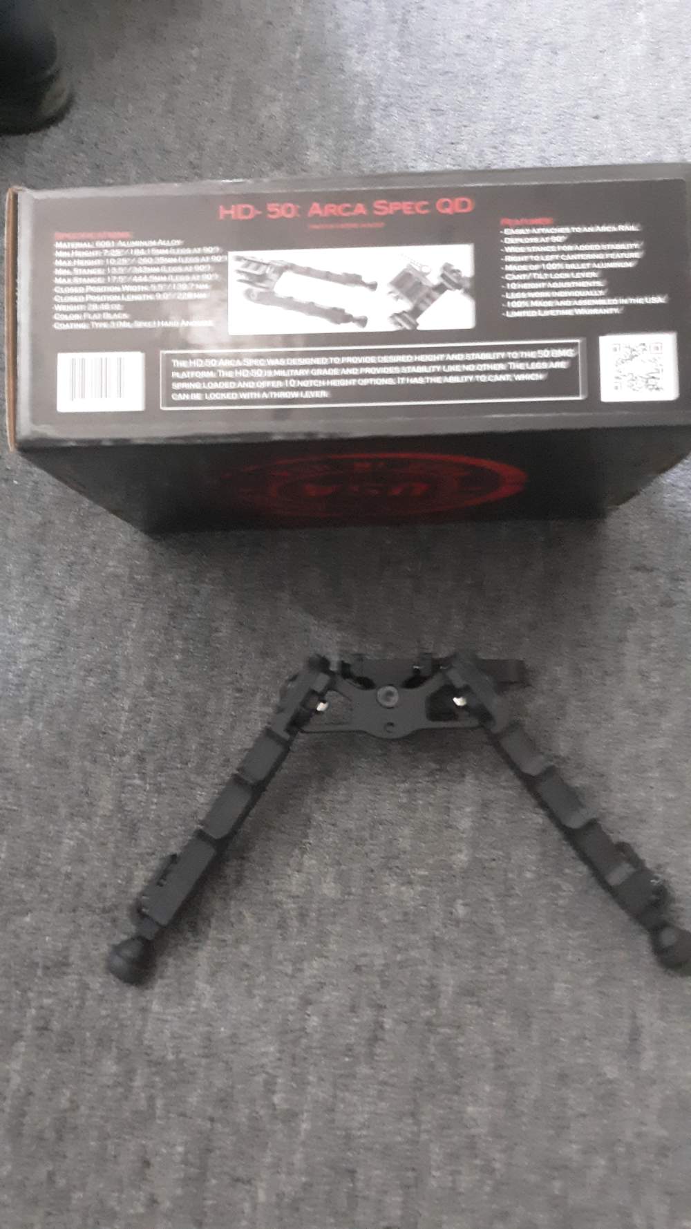 Accu-Tac HP-50 Arca spec Bipod like new condition-img-2
