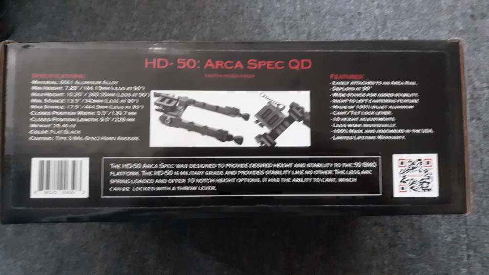 Accu-Tac HP-50 Arca spec Bipod like new condition-img-0