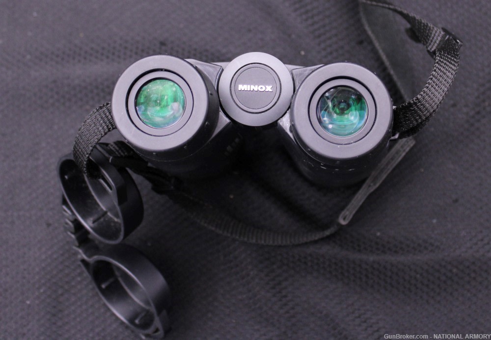 Minox BD 10x42 ALT BR Black Binocular 62 123 W/ Leather Case-img-6