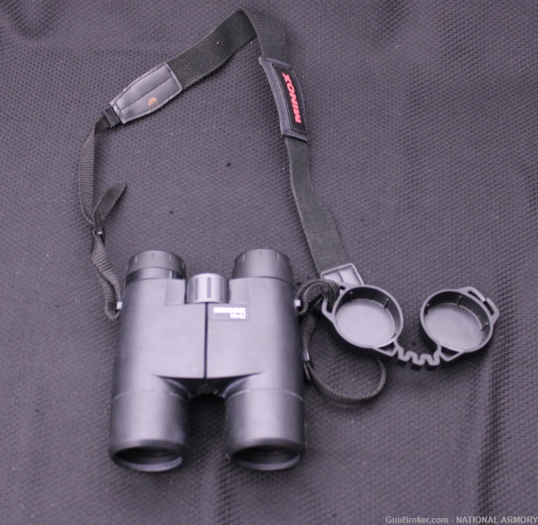 Minox BD 10x42 ALT BR Black Binocular 62 123 W/ Leather Case-img-4