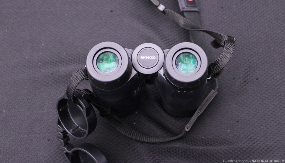 Minox BD 10x42 ALT BR Black Binocular 62 123 W/ Leather Case-img-5
