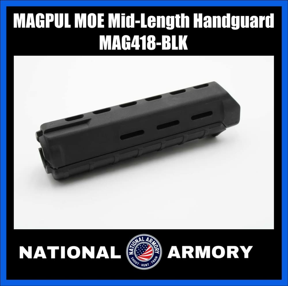 MAGPUL MOE Mid-Length Handguard for AR Rifles - BLK - (MAG418-BLK)-img-0