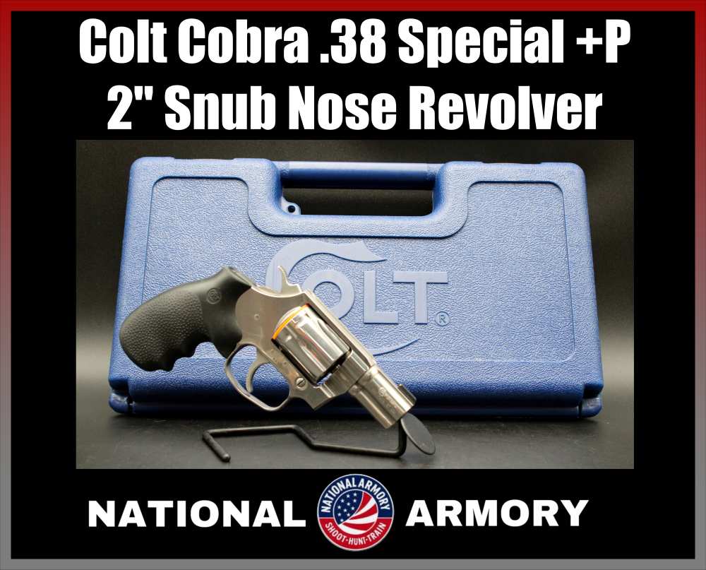 Colt Cobra .38 Special +P Snub Nose Revolver 2" Stainless Steel DA/SA-img-0