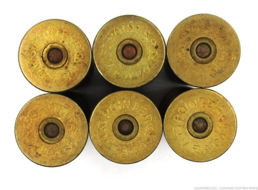 Lot of 6 12 Ga. Meriden Firearms Co. Pointer Shotshells Matching Loads-img-1