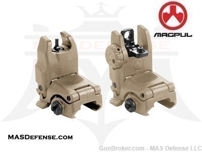MAGPUL MBUS GEN 2 FRONT & REAR SIGHT SET - MAG247 MAG248 - FDE-img-0