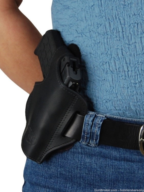 Barsony Black Leather Pancake Holster for Walther PPKS right-img-5