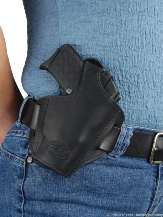 Barsony Black Leather Pancake Holster for Walther PPKS right-img-1
