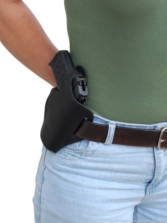 Barsony Black Leather Pancake Holster for Walther PPKS right-img-4