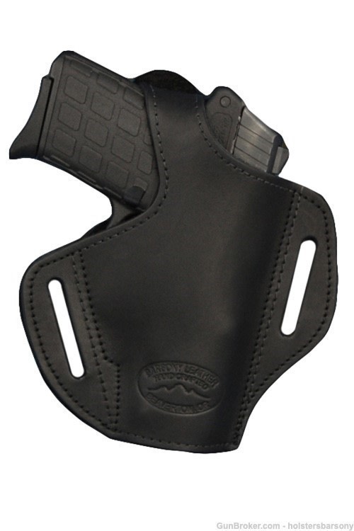 Barsony Black Leather Pancake Holster for Walther PPKS right-img-0