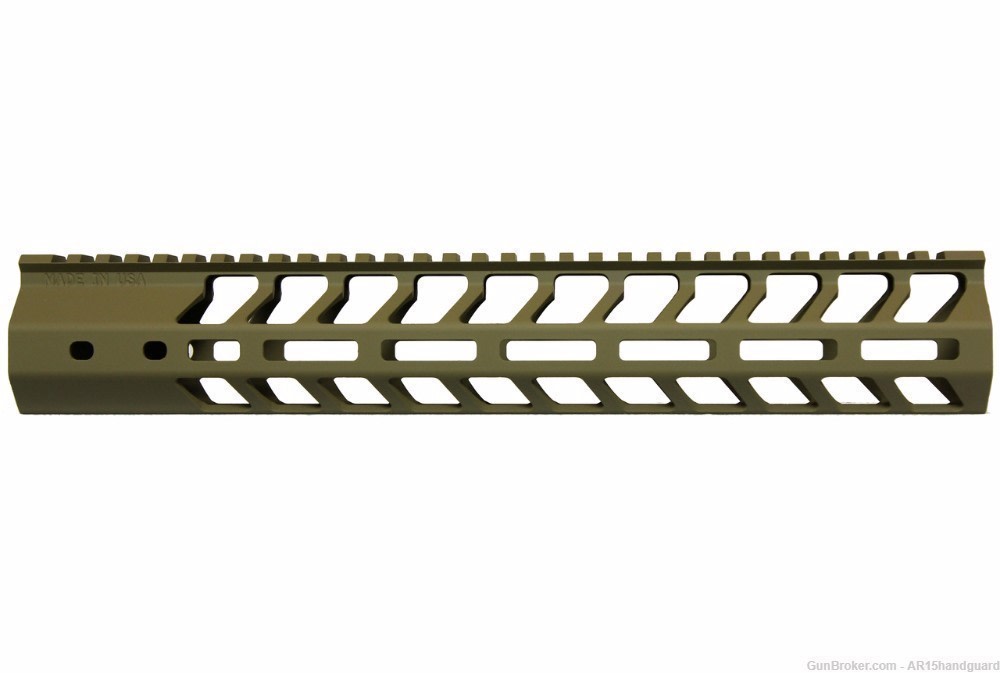 AR10 LR-308 13" Mlok HandGuard LOW Profile Cerakote FDE (MADE IN USA)-img-0