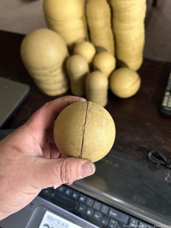 6" FIREWORK SHELL -nesting - MORTAR CANNON BALL  BLACK POWDER PYROTECHNICS -img-7