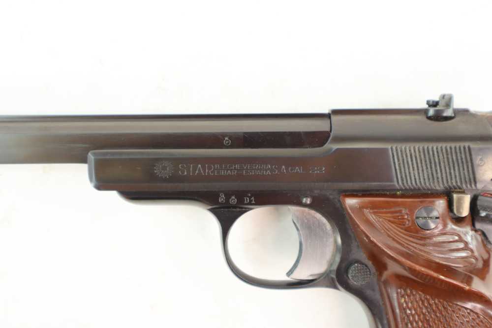 Rare Very Nice Star Model F Target .22 LR Pistol W/ Original Box 7" Barrel -img-10