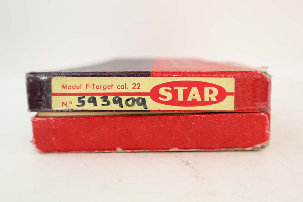 Rare Very Nice Star Model F Target .22 LR Pistol W/ Original Box 7" Barrel -img-2