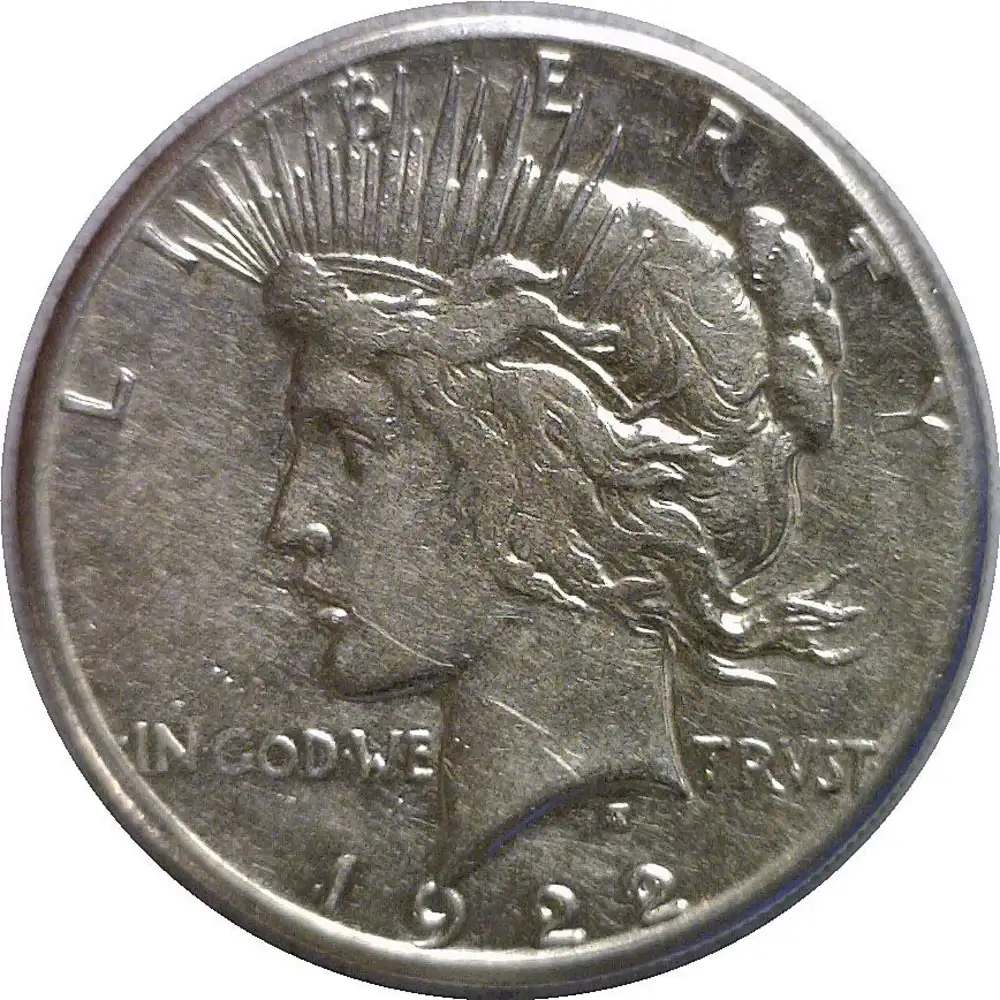 1922 US $1 Silver Peace Dollar Coin -img-0