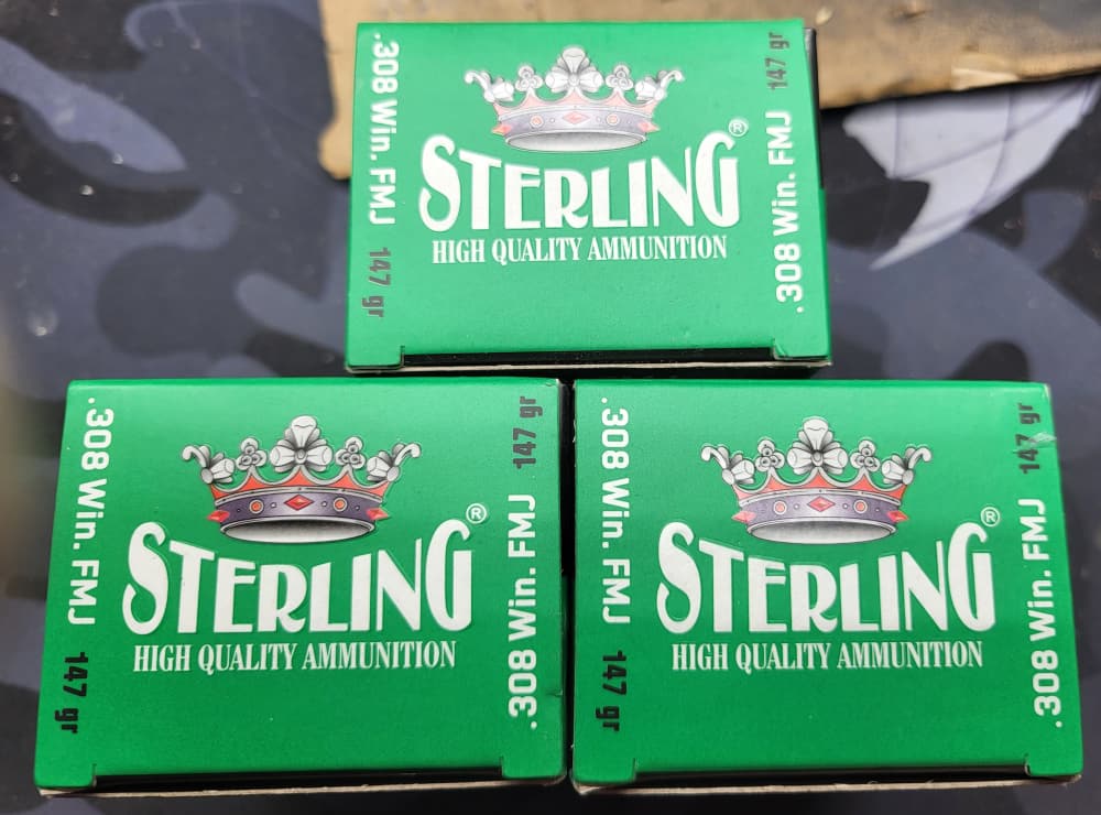 308 win Sterling  147 gr FMJ Ammo-img-0