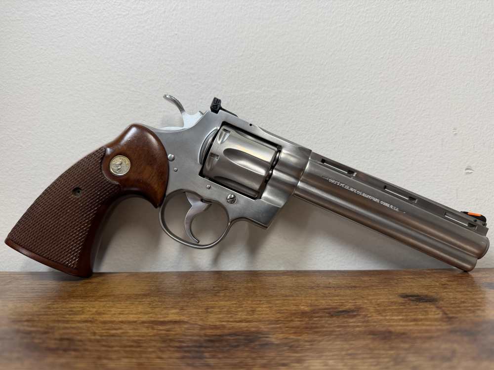 Colt Python .357 Magnum 6" Stainless Revolver w/ Box 1987MFG-img-1
