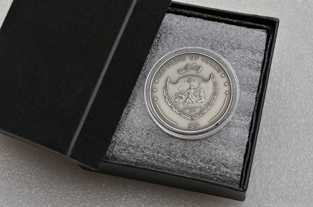 2011 Palau $5 - Treasures of the World - RUBY - 25 grams silver coin-img-3