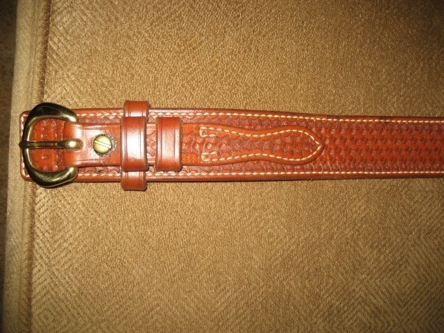 VINTAGE EL PASO SADDLERY RANGER BELT LINED 36" !-img-1
