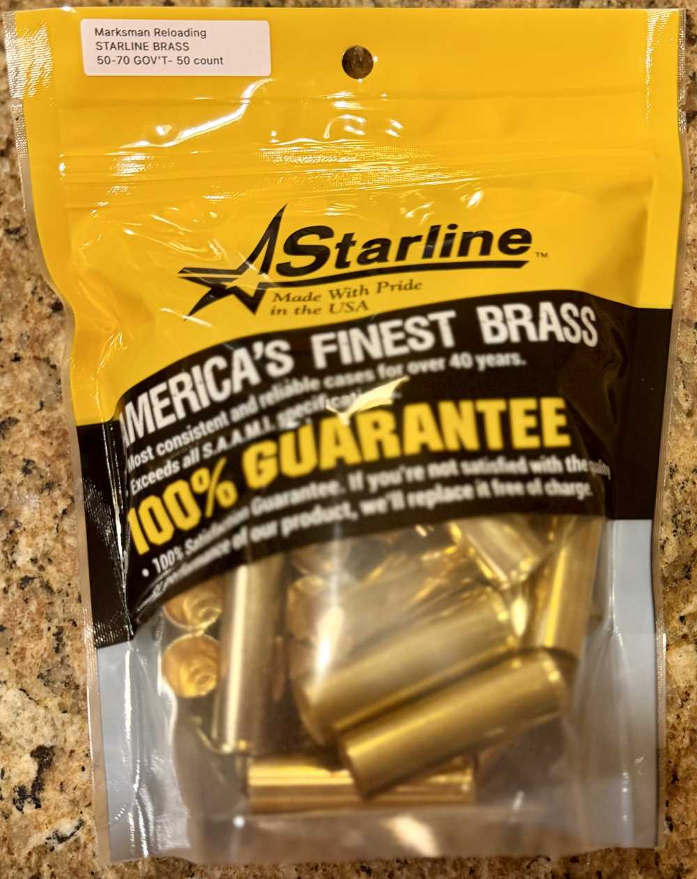 Starline 50-70 GOV’T brass - 50 count-img-0