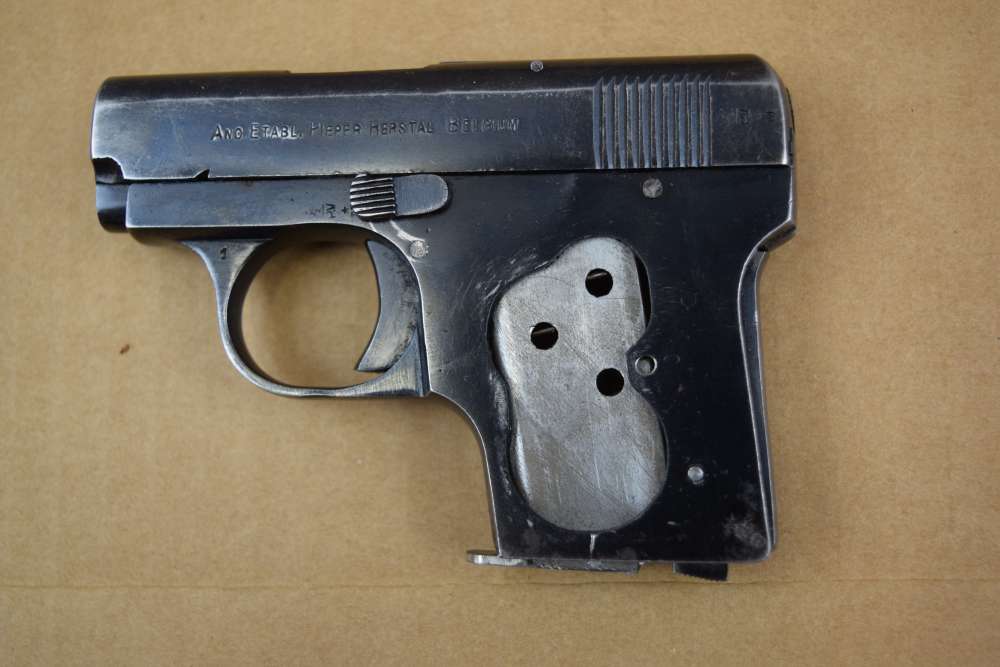 Anciens Etablissement Pieper, 6.35mm (25 ACP), 2" bbl, Belgium Mfg, Fair.-img-3