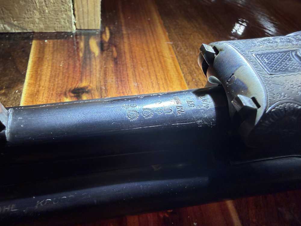 Austrian Drilling with Albanian Wood 16x16/7.7x57 - EXQUISITE! -img-30
