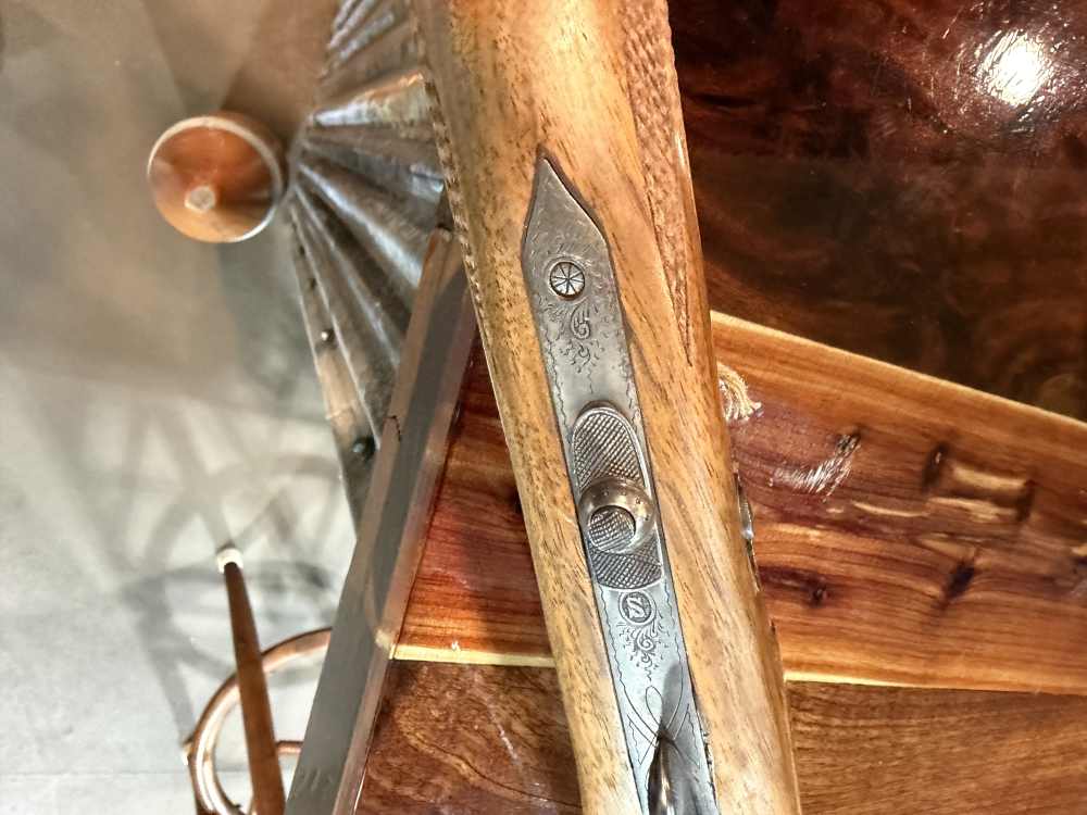 Austrian Drilling with Albanian Wood 16x16/7.7x57 - EXQUISITE! -img-17