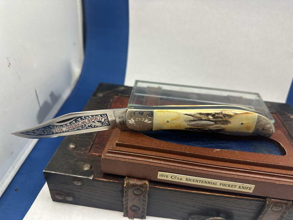 RARE 1976 CASE XX "The American Spirit" Bicentennial 5165 SSP Stag MINT!-img-1