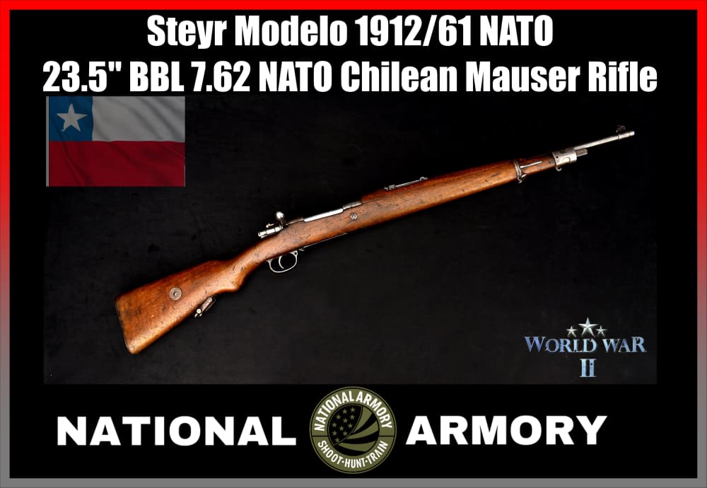 Steyr Modelo 1912/61 Rifle 7.62 NATO 23.5" BBL Chilean Mauser-img-0