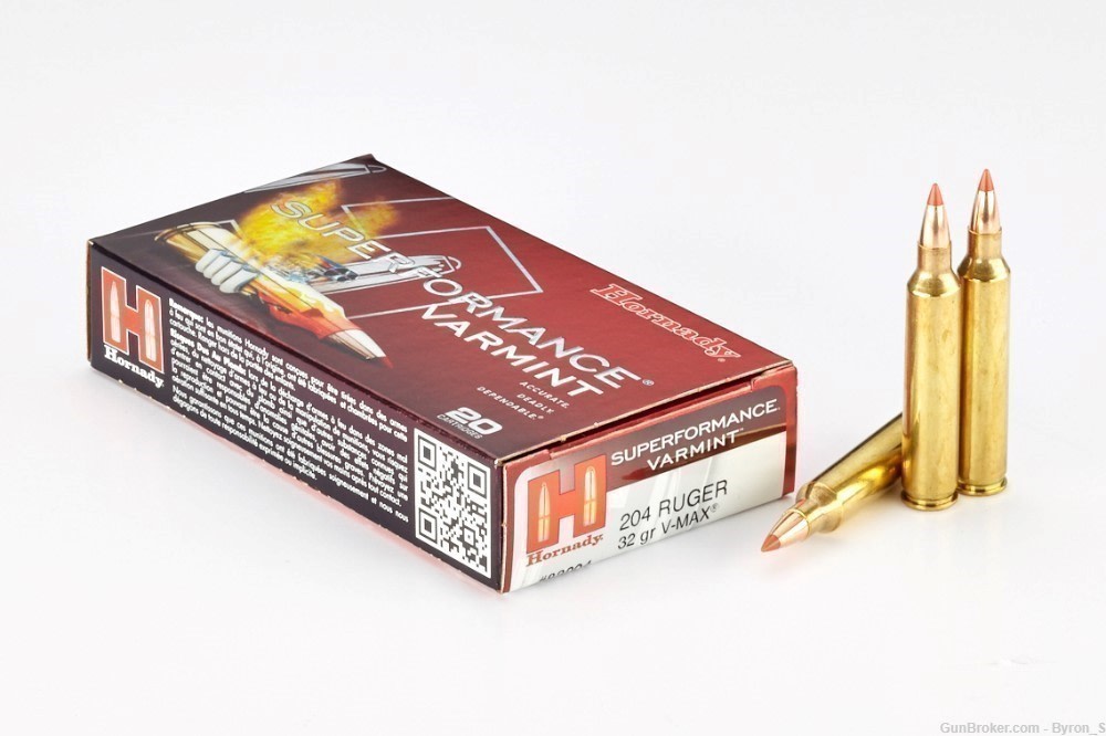 20rds Hornady Superformance™ V-Max .204 Ruger 32gr BT JHP 83204 + FAST SHIP-img-1