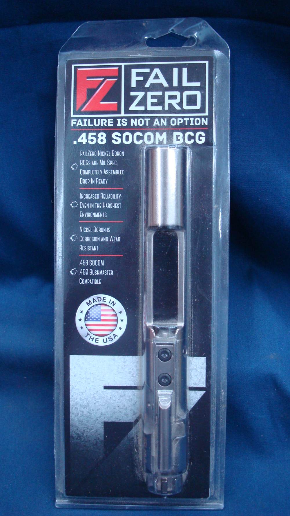 Fail Zero 458 SOCOM Bolt Carrier Group BCG AR-15 Nickel Boron FZ-458-01-NH-img-1