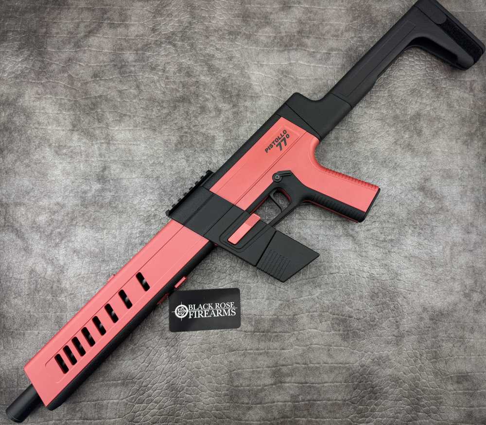 Deluxe Arms Pistollo 77 9mm Pistol Red w/ Arm Brace & Picatinny Rear Rail-img-3