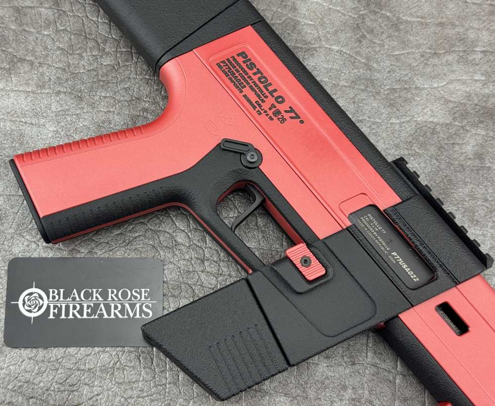Deluxe Arms Pistollo 77 9mm Pistol Red w/ Arm Brace & Picatinny Rear Rail-img-9