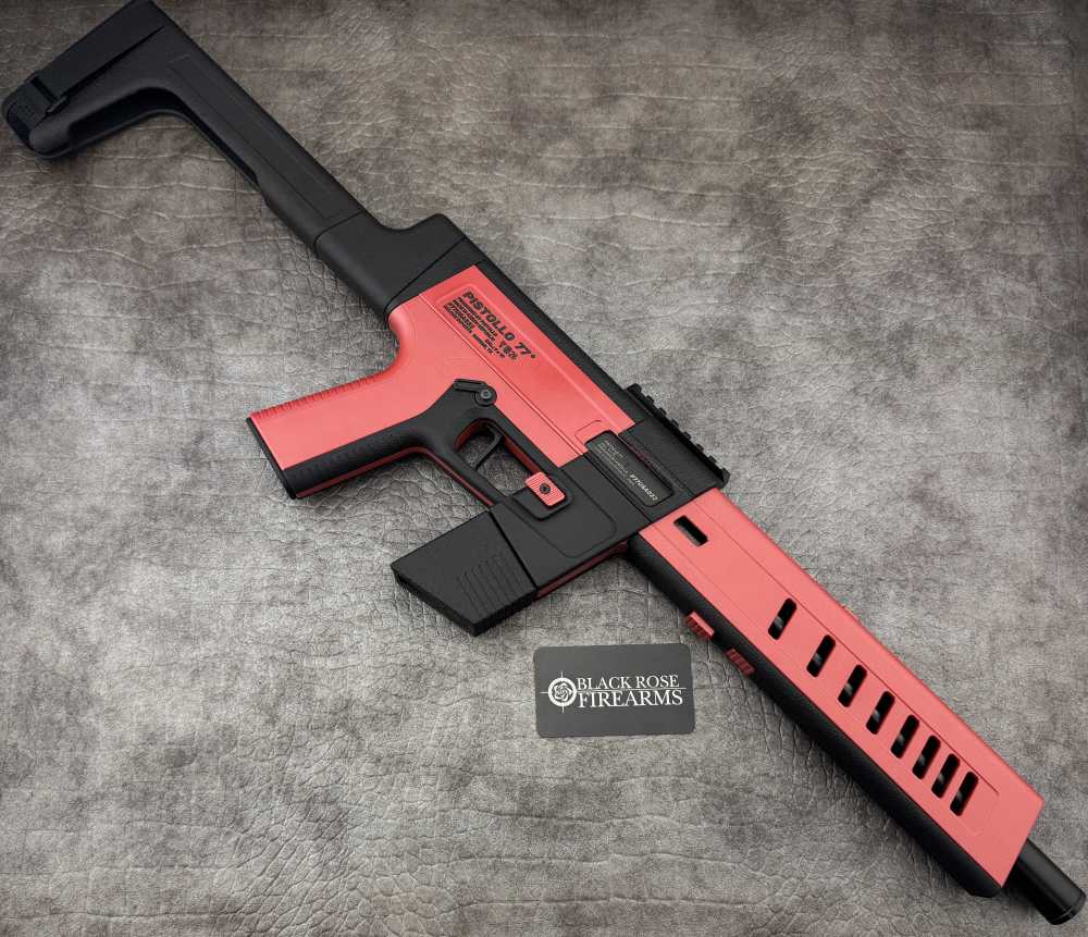 Deluxe Arms Pistollo 77 9mm Pistol Red w/ Arm Brace & Picatinny Rear Rail-img-7