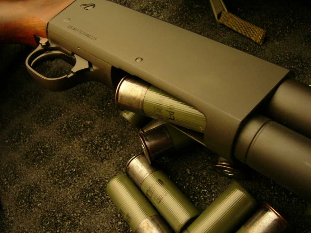 ITHACA M-37 M37 RIOT TRENCH LE 12 GAUGE MILITARY AMMO MODEL 37 ONE SHOTGUN -img-53