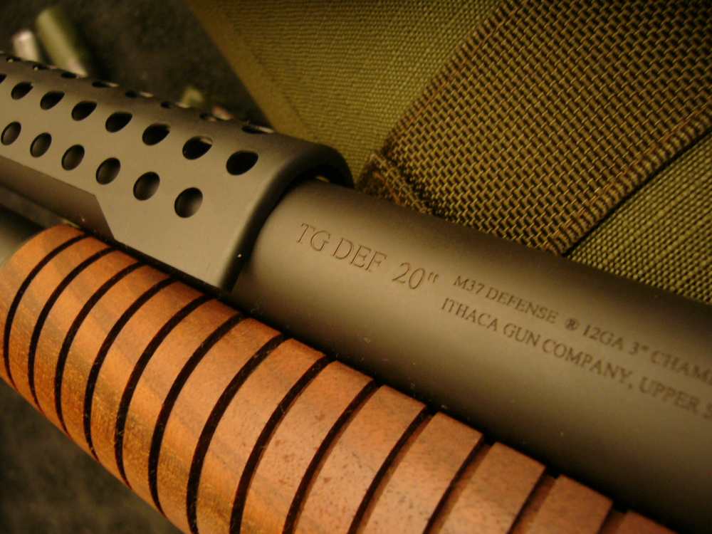 ITHACA M-37 M37 RIOT TRENCH LE 12 GAUGE MILITARY AMMO MODEL 37 ONE SHOTGUN -img-34