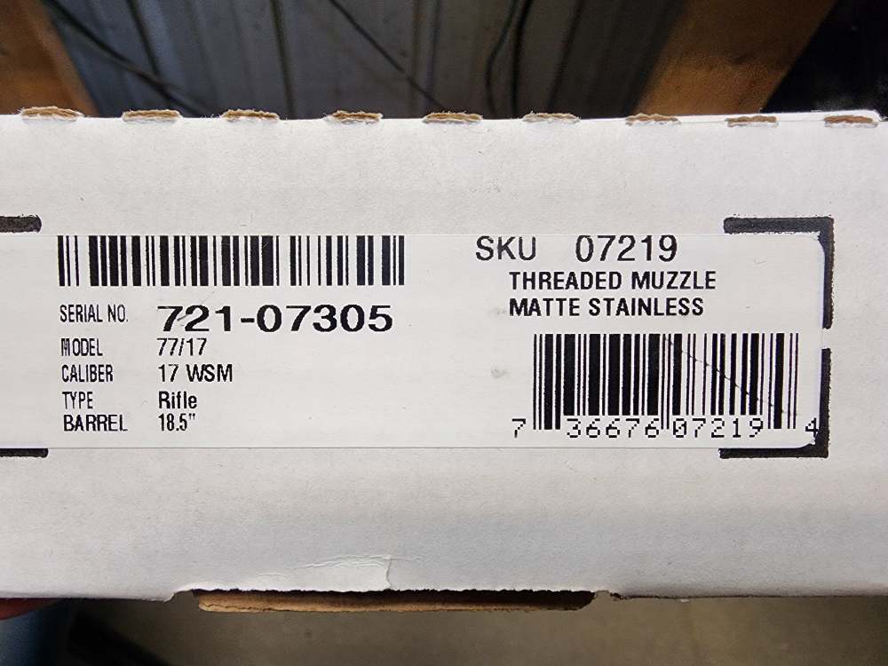 NEW RUGER M77/17 .17 WSM 18.5 THREADED WINCHESTER SUPER MAG BMAG 77 17 NIB-img-1