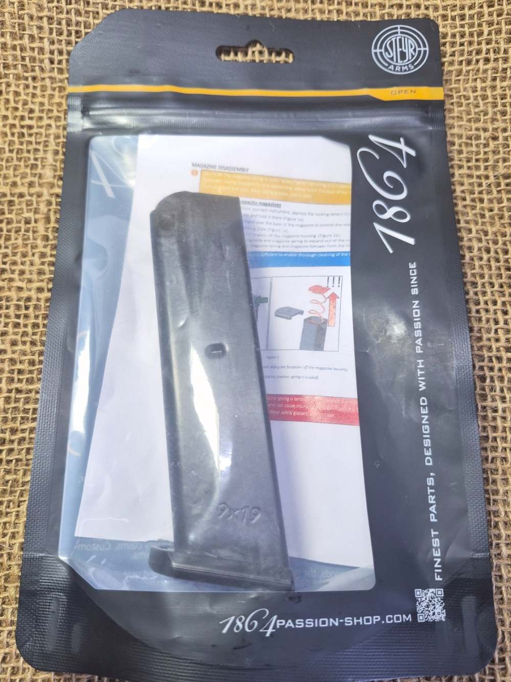 STEYR ATC / ATD  10 round 9MM Magazine Steel w/Polymer Base-img-0