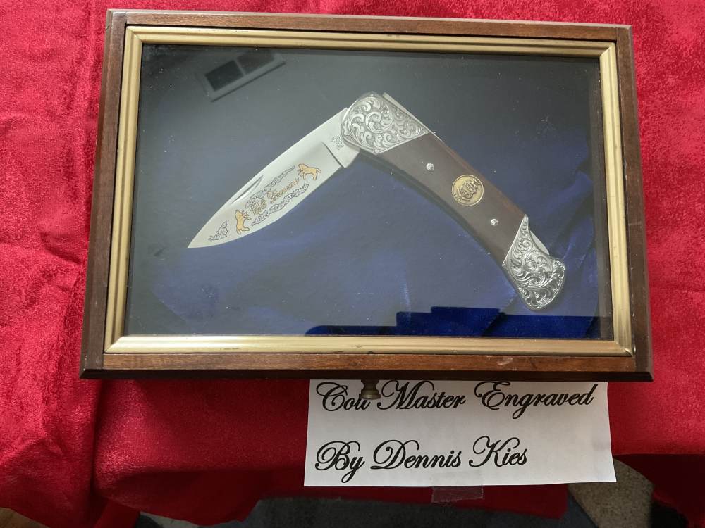 1983 Only One Colt Buck Dennis Kies Master Engraved Knife w Case-img-0