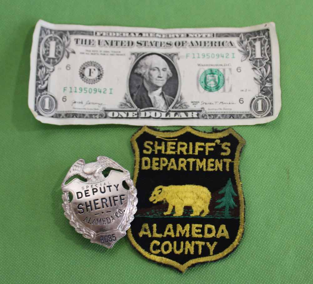 Vintage Alameda Co Calif Special Deputy Sheriff BADGE & SHERIFF'S PATCH-img-8