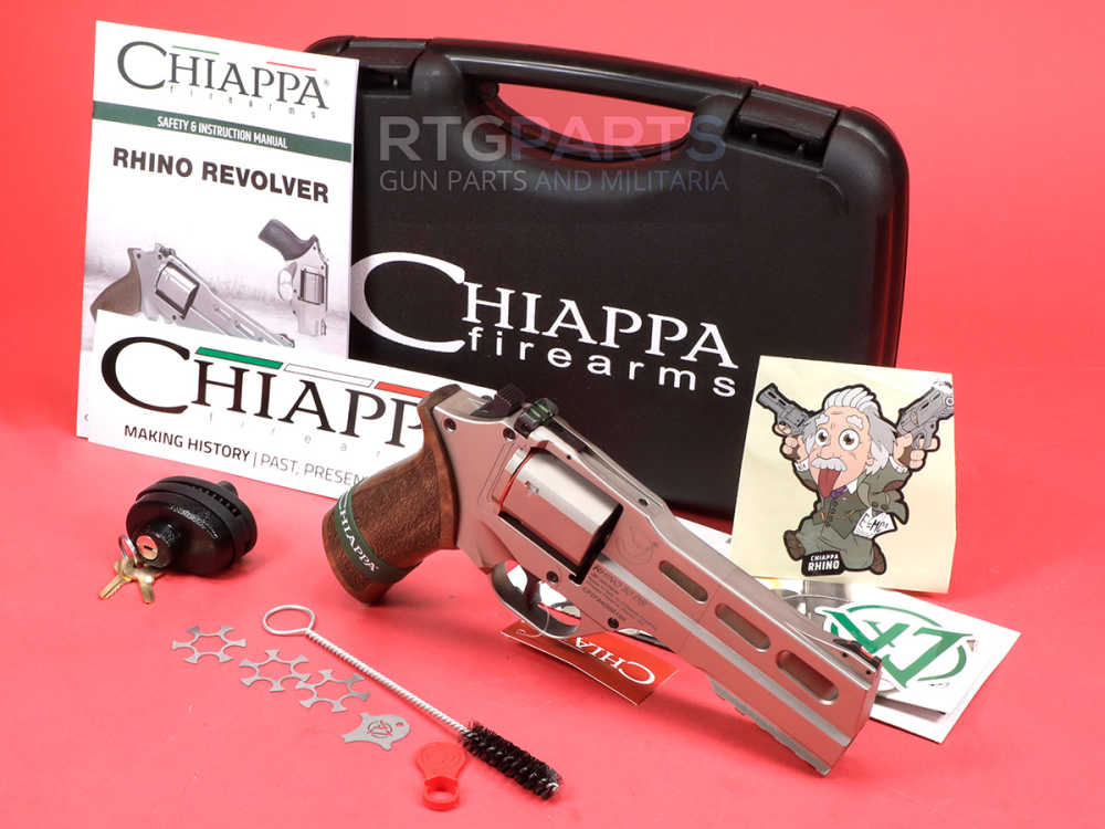 Chiappa White Rhino 50DS DA/SA 357 Magnum 5" Nickle Finish Walnut 340.223-img-0